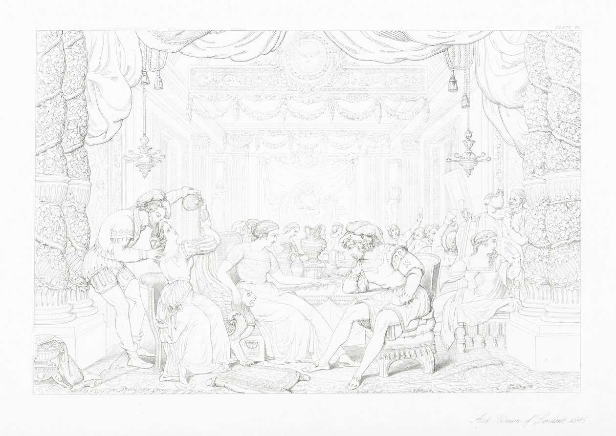 Illustration für The Castle of Indolence von James Thomson (Gravur) von William Rimer