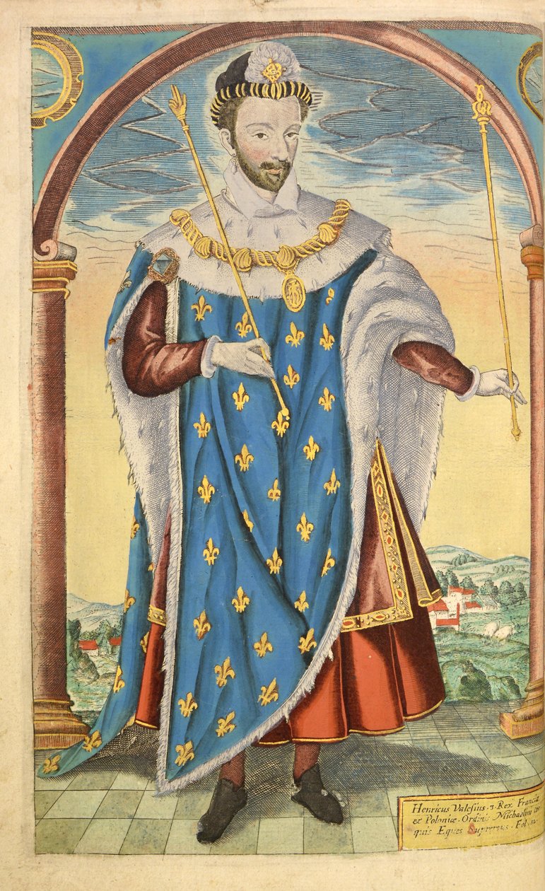 Heinrich III. von Frankreich, aus Honor Military, and Civill, William Segar, veröffentlicht von Robert Barker, London, 1602 von William Rogers