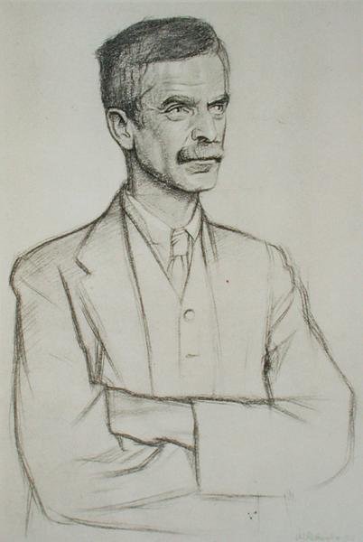 Porträt von John Lawrence Le Breton Hammond von William Rothenstein