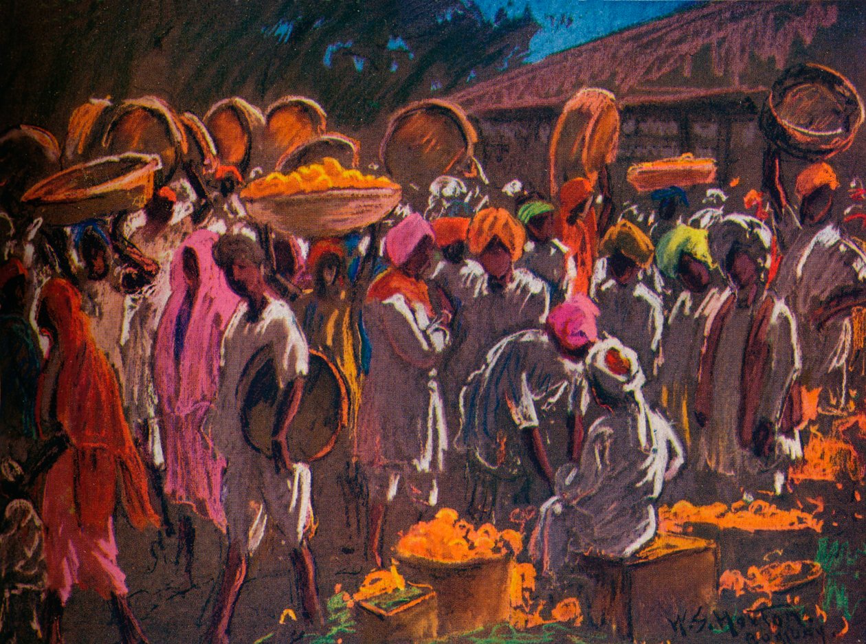Orangenmarkt, Bombay, ca. 1910 1935 von William Samuel Horton