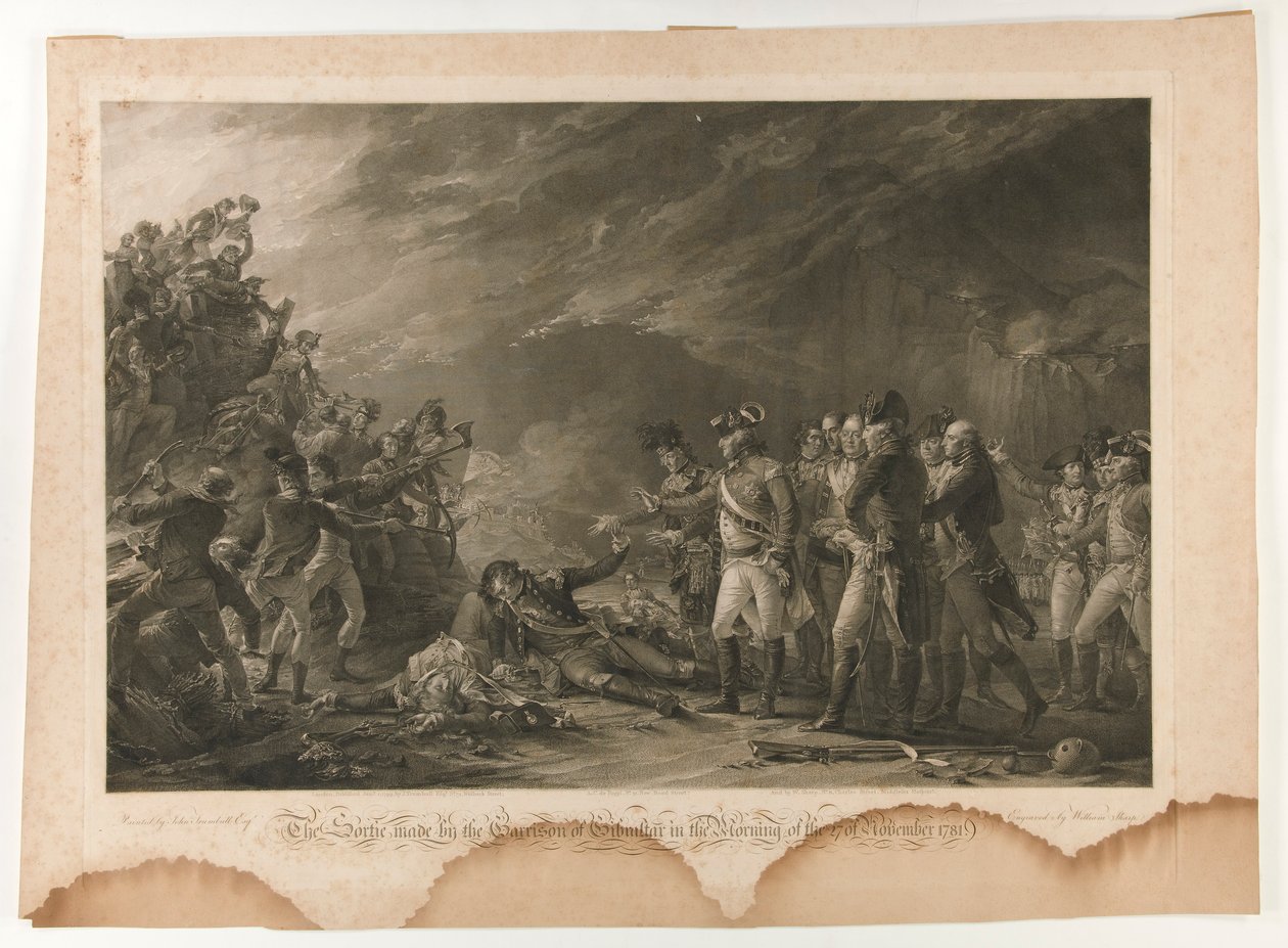 Der Ausfall der Garnison von Gibraltar am Morgen des 27. November 1781 von William Sharp