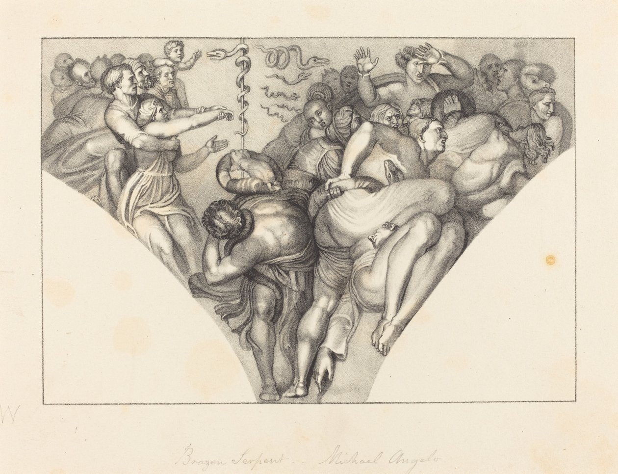 Die eherne Schlange, nach Michelangelo von William Sharp after John Flaxman