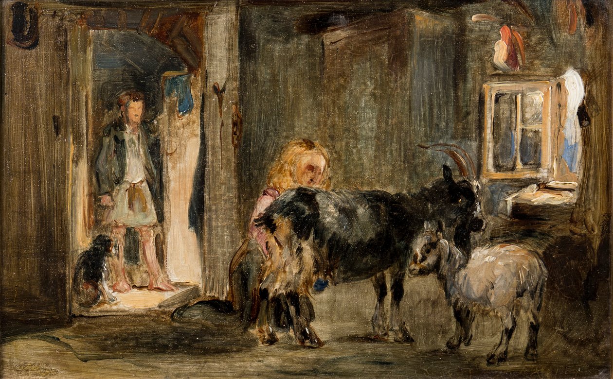 Studie für Die Hütte der Ziegenhirten, 1832 von William Simson