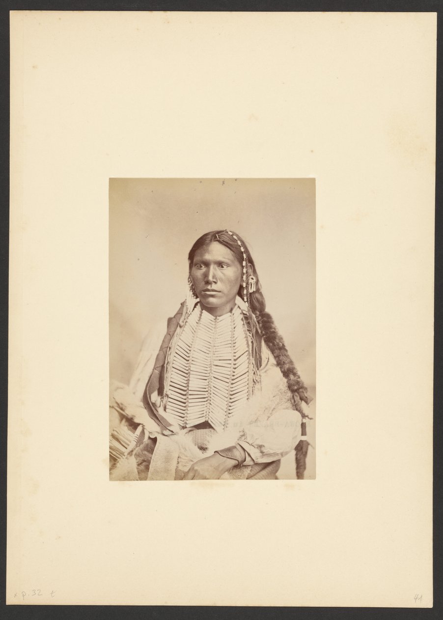 Kiowa-Krieger in Kriegskleidung [wahrscheinlich Koi-khan-hole] von William Stinson Soule