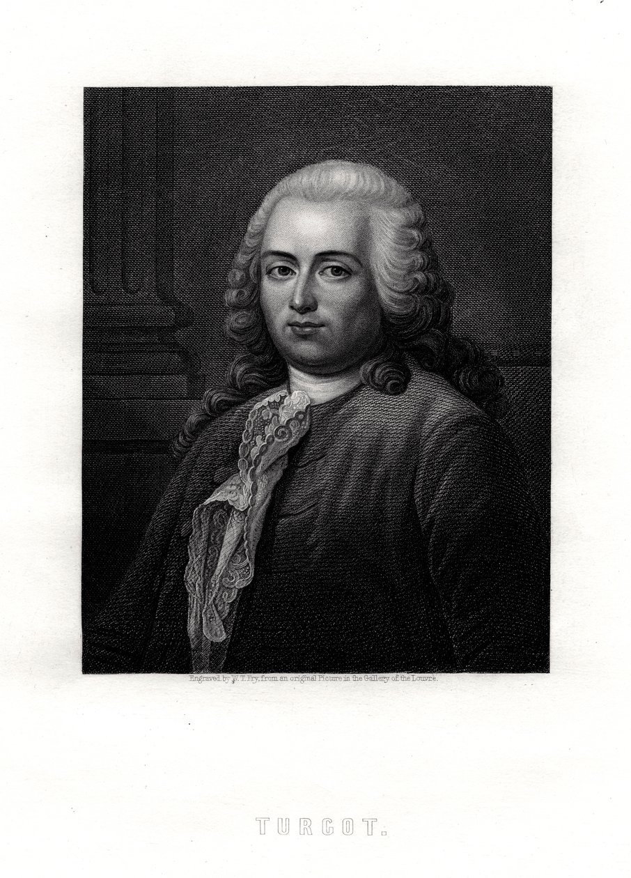 Turgot, französischer Staatsmann und Ökonom, 19. Jahrhundert von William Thomas Fry