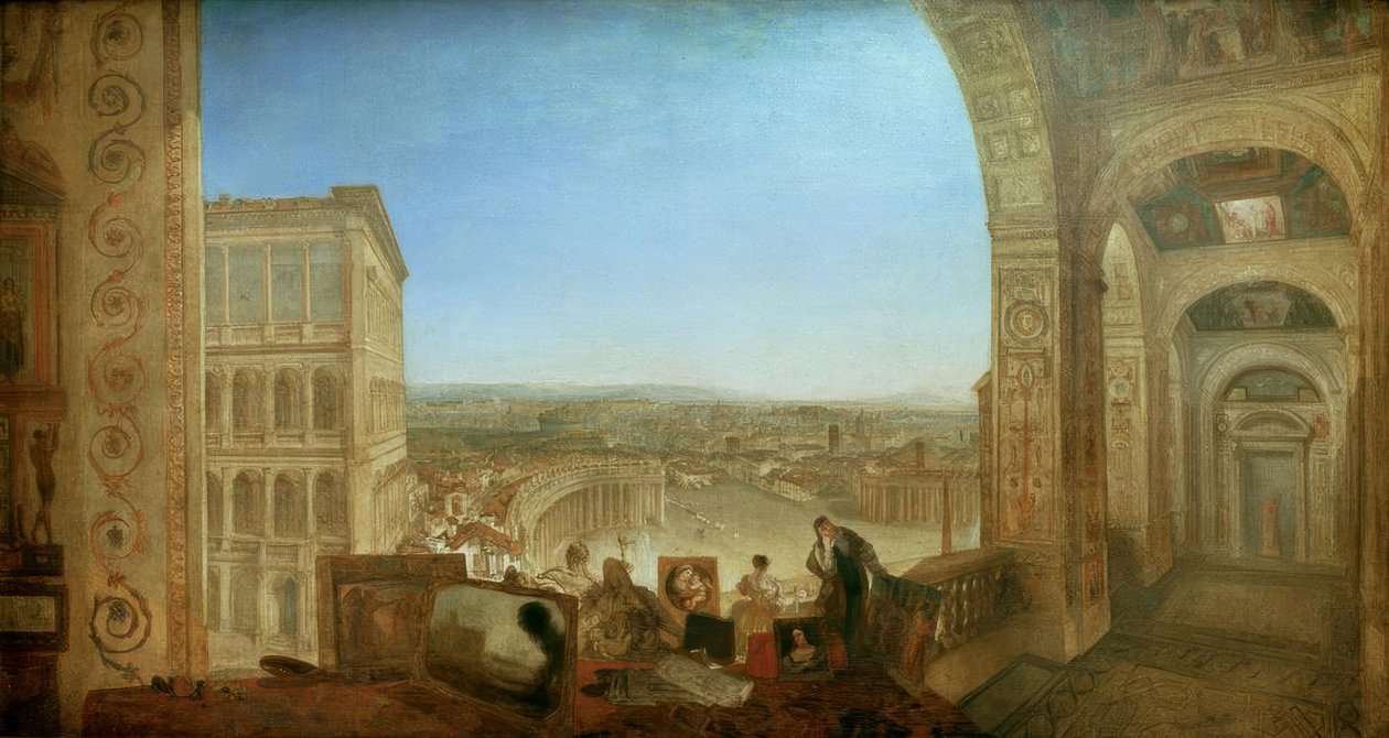 Rom, vom Vatikan aus. Raffaelle begleitet von La Fornari von Joseph Mallord William Turner