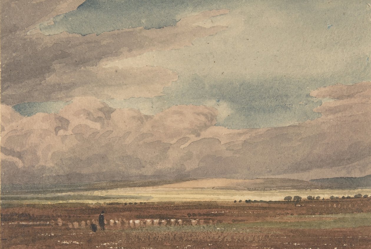 Salisbury Plain mit Old Sarum in der Ferne, Wiltshire, 1810-62 von Joseph Mallord William Turner