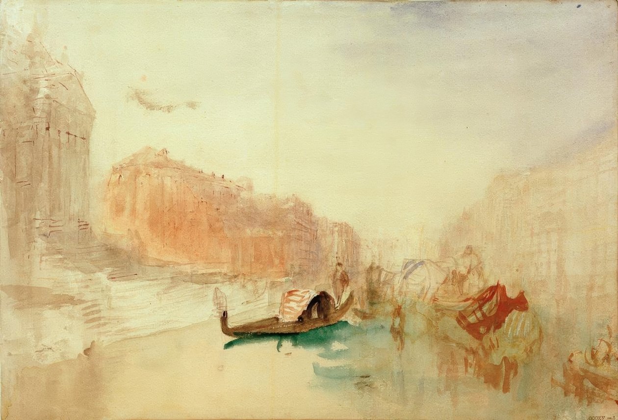 Die Stufen von Santa Maria della Salute, Blick auf den Canal Grande von Joseph Mallord William Turner