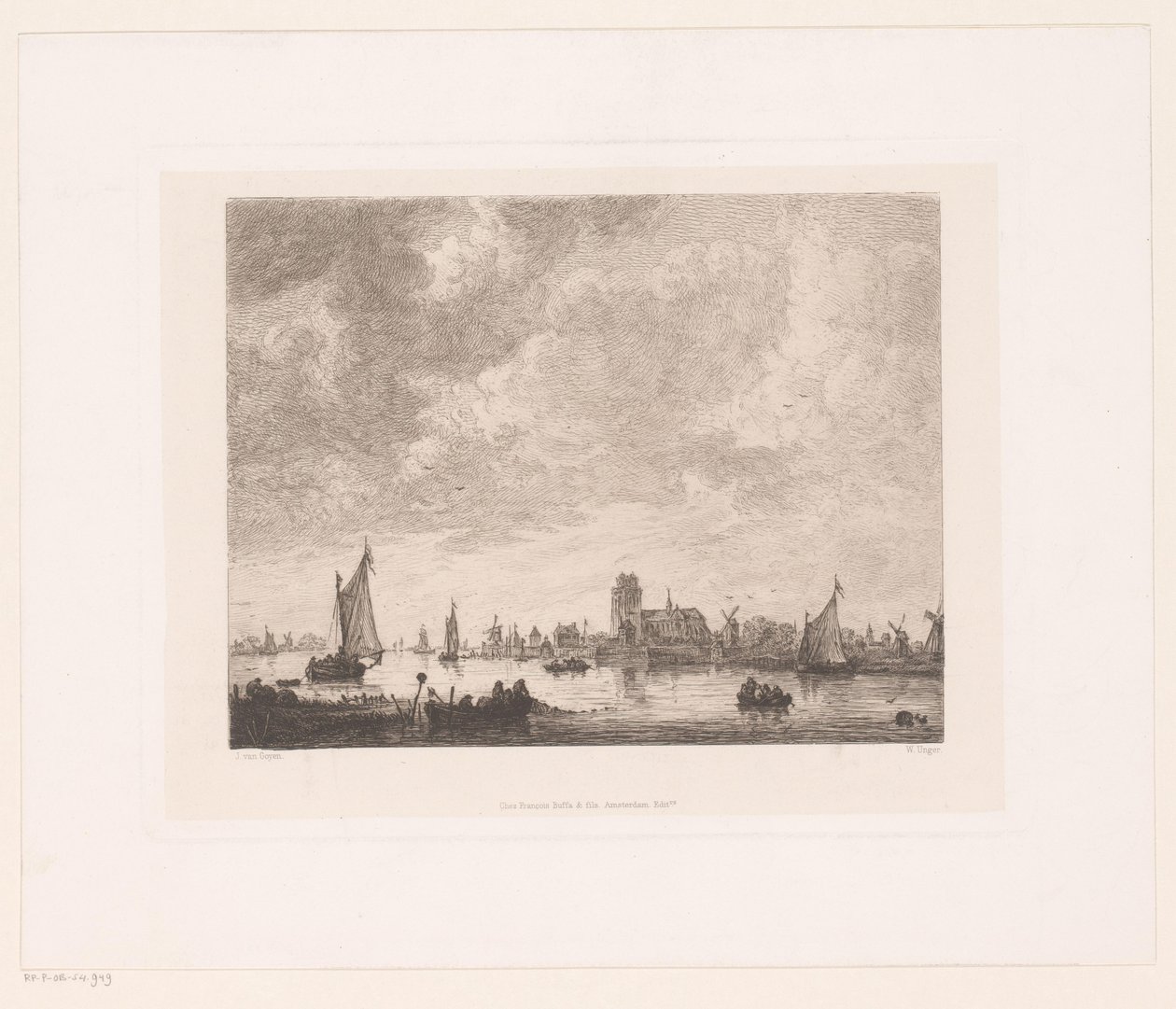 Ansicht der Merwede vor Dordrecht von William Unger