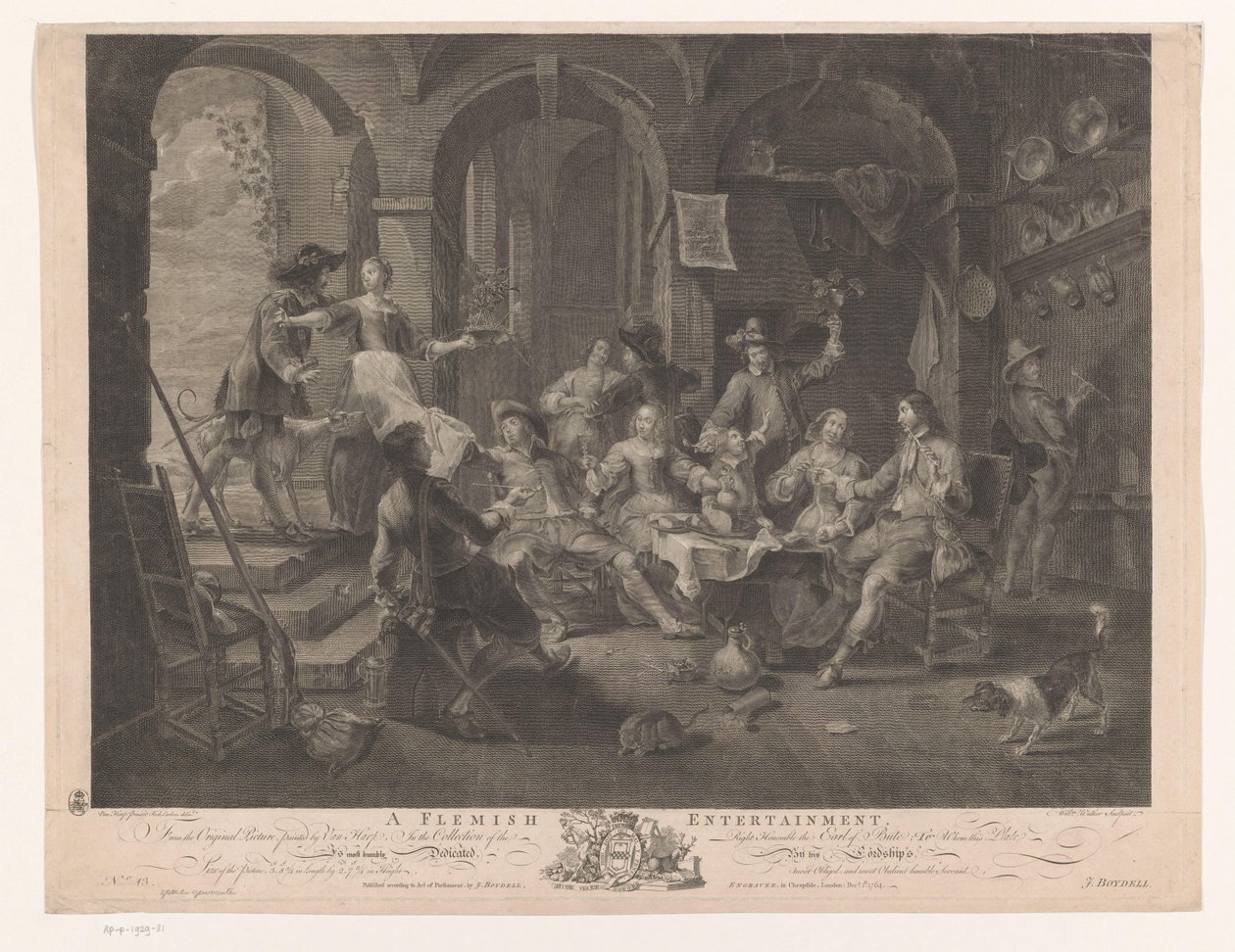 Interieur mit rauchender und trinkender Gesellschaft von William Walker