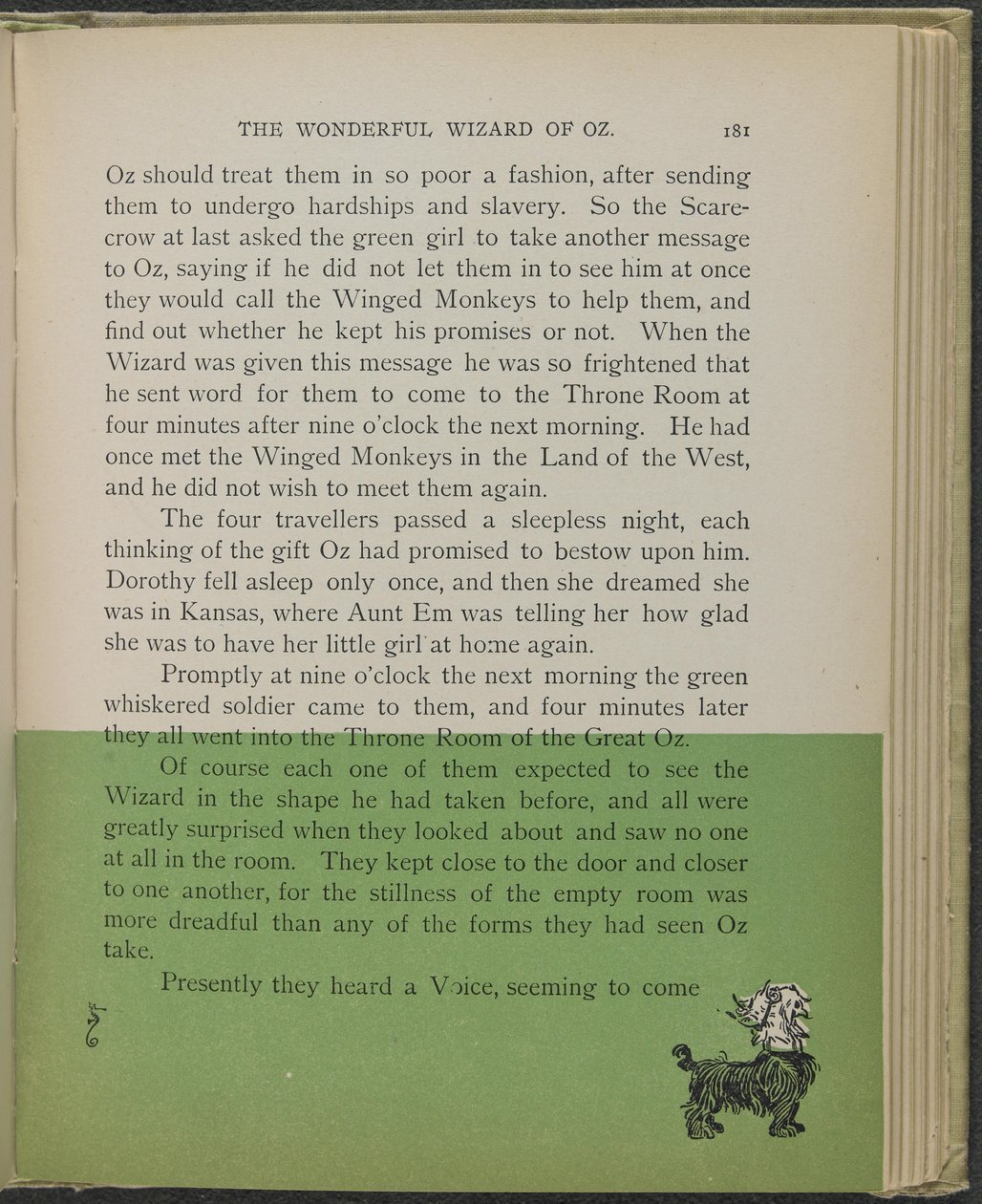 Illustration aus "Der wunderbare Zauberer von Oz" von Lyman Frank Baum von William Wallace Denslow