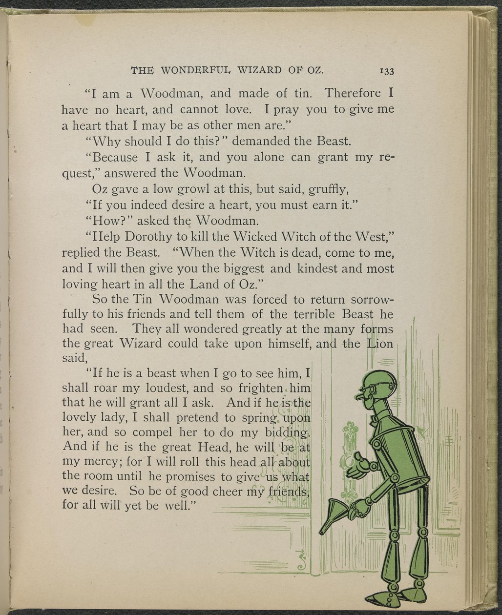 Illustration aus "Der wunderbare Zauberer von Oz" von Lyman Frank Baum von William Wallace Denslow