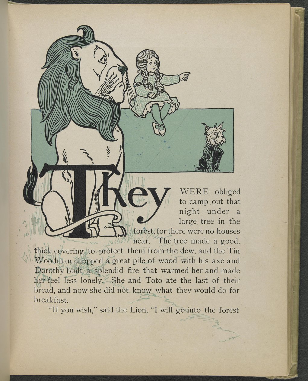 Illustration aus "Der wunderbare Zauberer von Oz" von Lyman Frank Baum von William Wallace Denslow