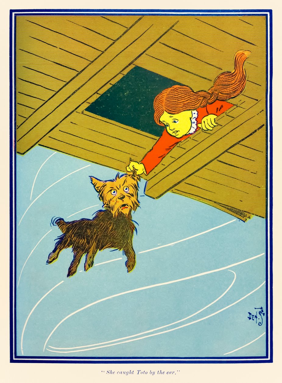 „Sie packte Toto am Ohr.“ aus „Der Zauberer von Oz“ von L. Frank Baum von William Wallace Denslow