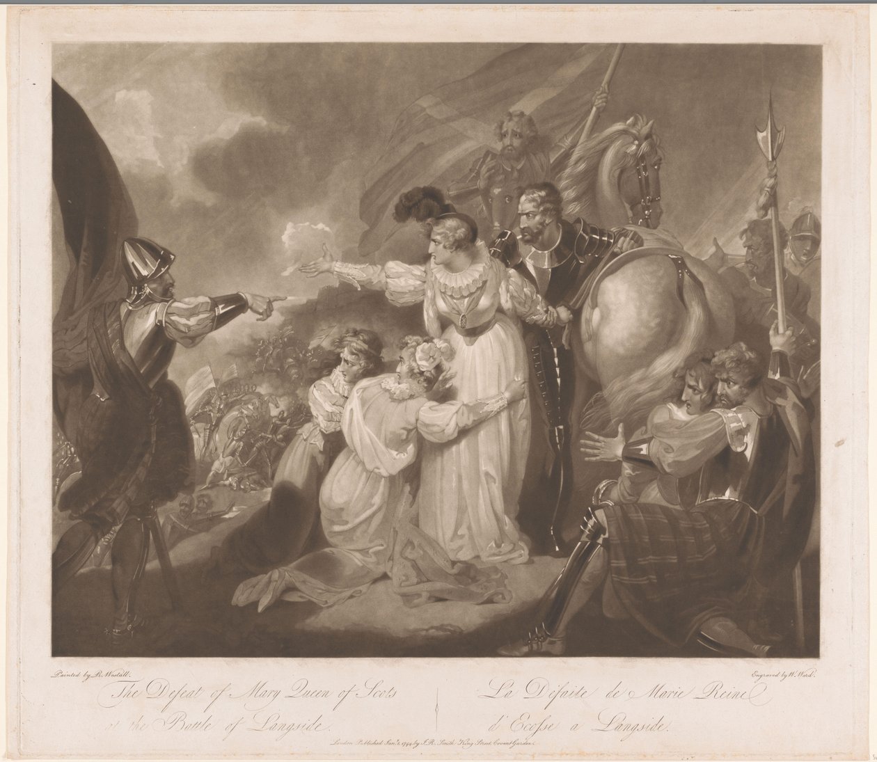 Niederlage von Maria, Königin von Schottland, in der Schlacht bei Langside von William Ward