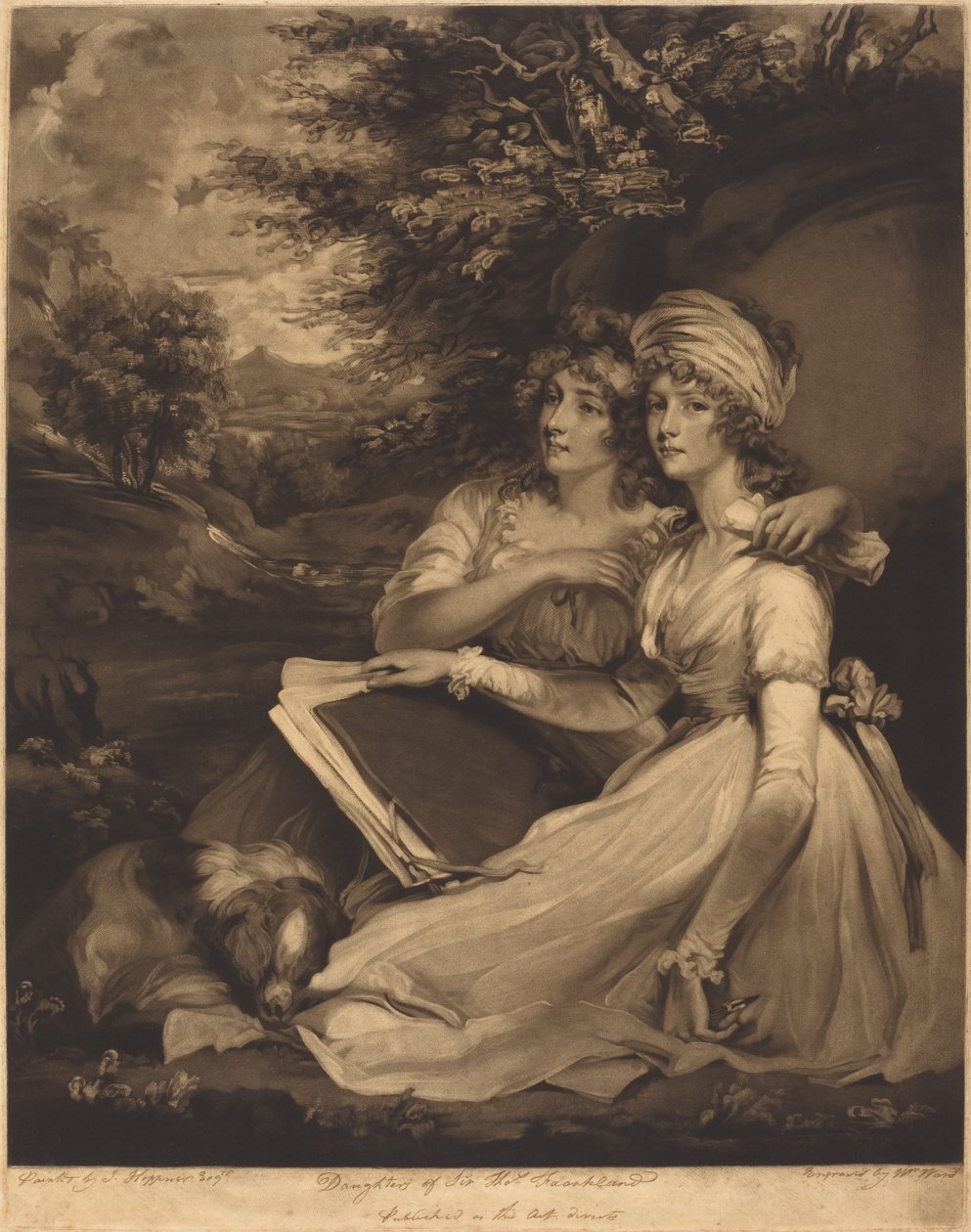 Die Töchter von Sir Thomas Frankland von William Ward after John Hoppner