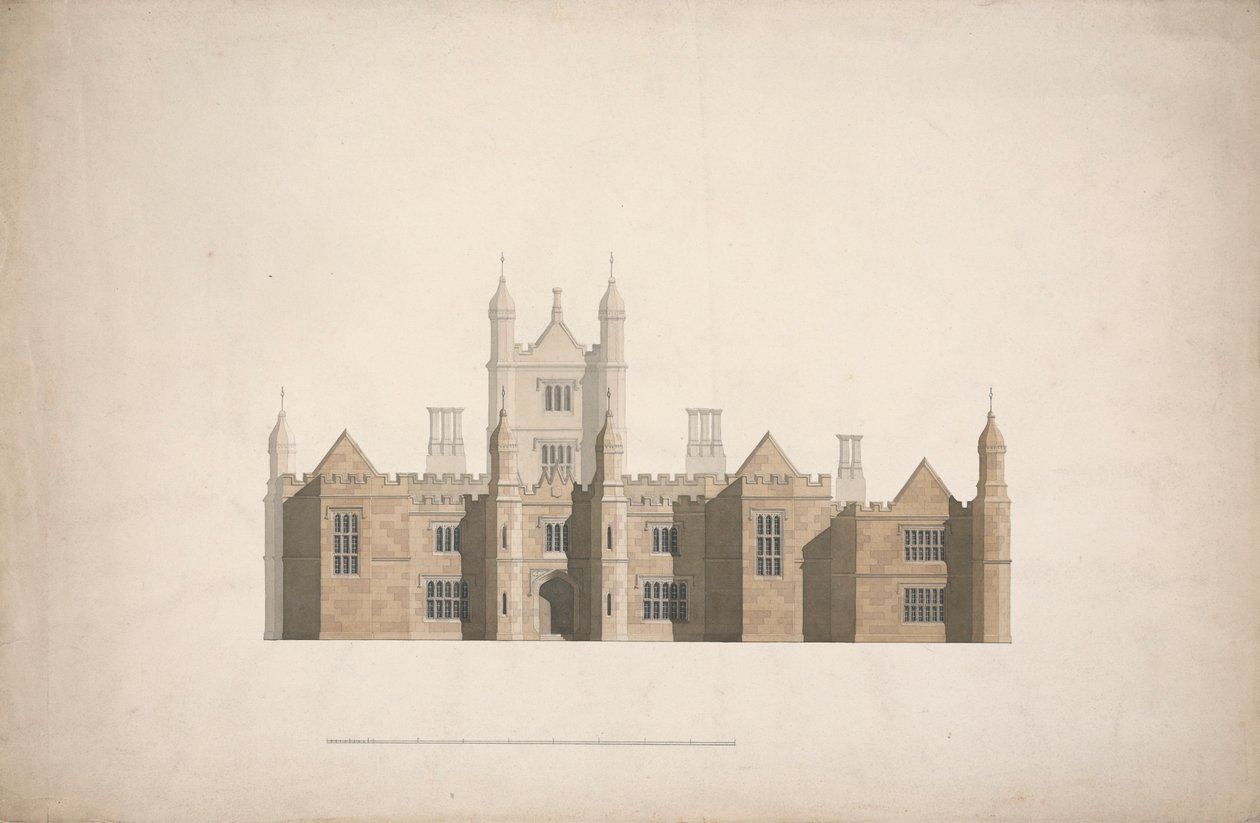 Entwurf für Cambridge Colleges von William Wilkins