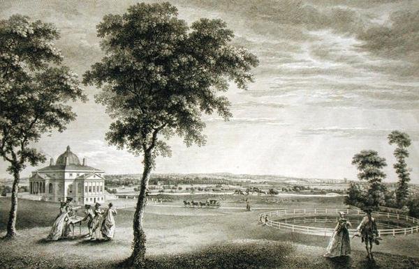 Foots-Cray Place in Kent, der Sitz von Bourchier Cleeve Esq. (1715-60) (Gravur) von William Woollett