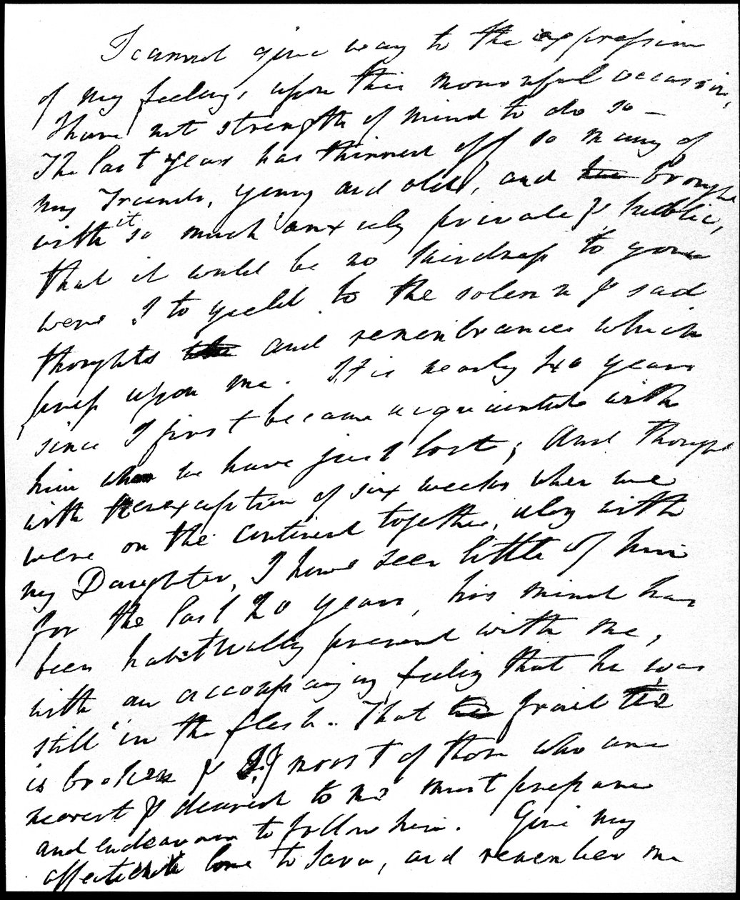 Beileidsbrief an Henry Nelson Coleridge zum Tod seines Onkels und ...
