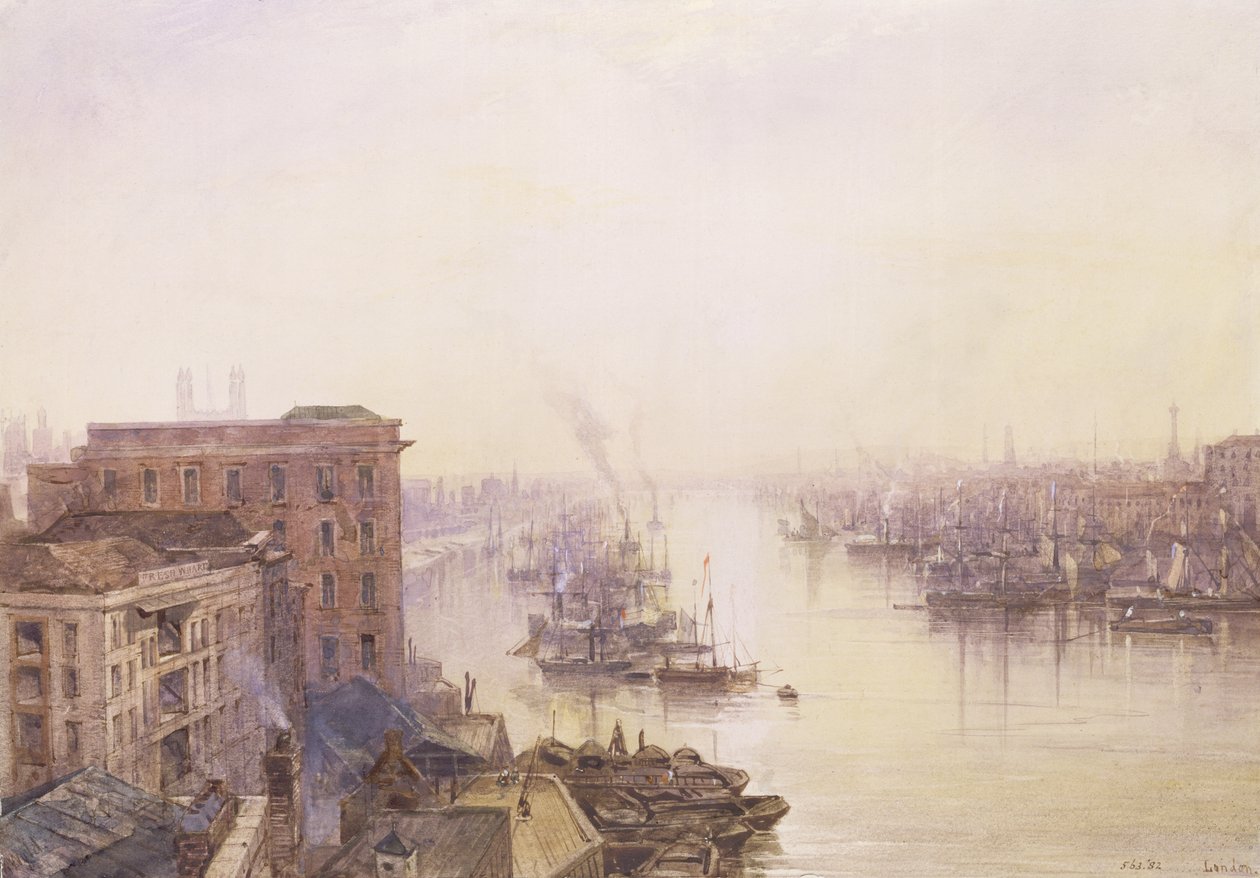 Der Pool vom Adelaide Hotel, London Bridge von William Wyld
