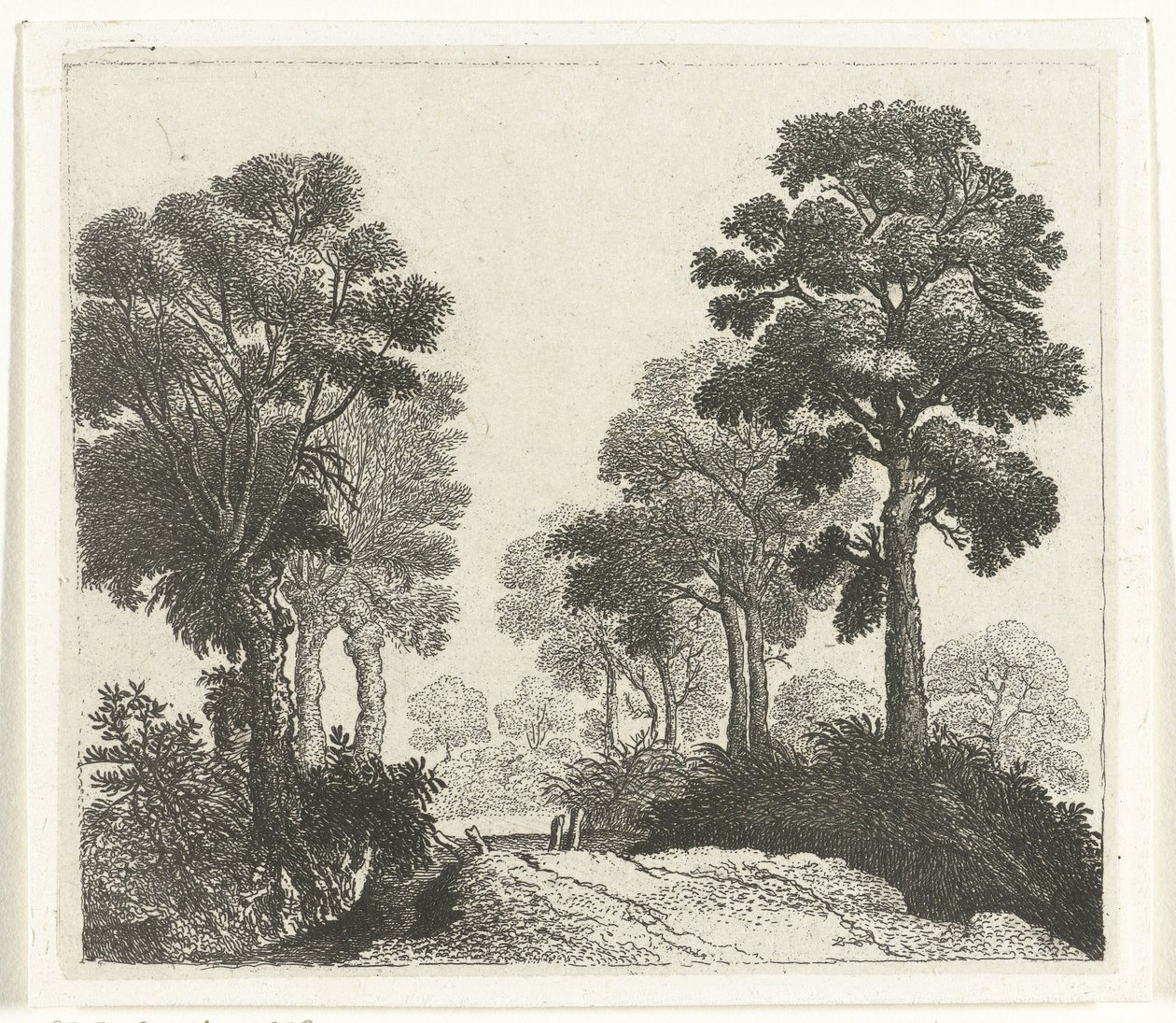 Landschaft mit Bäumen entlang eines Pfades von William Young Ottley