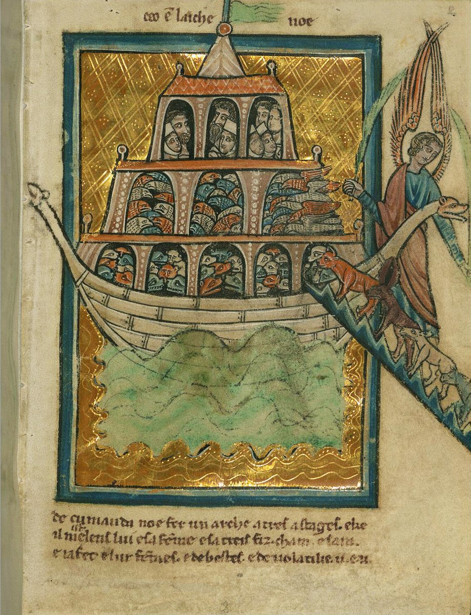 Die Tiere betreten die Arche Noah, ca. 1250 von William de Brailes