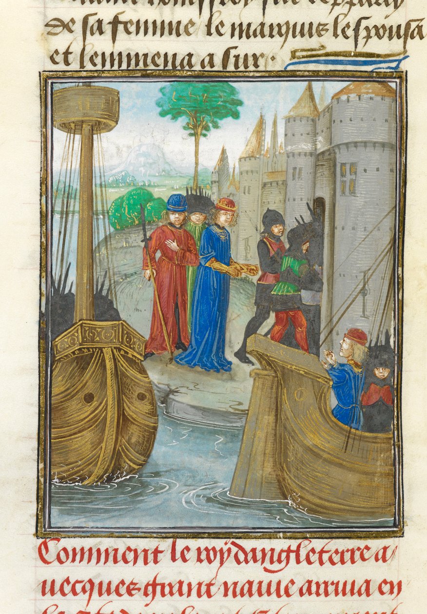 Richard I. landet in Sizilien, Illustration aus 