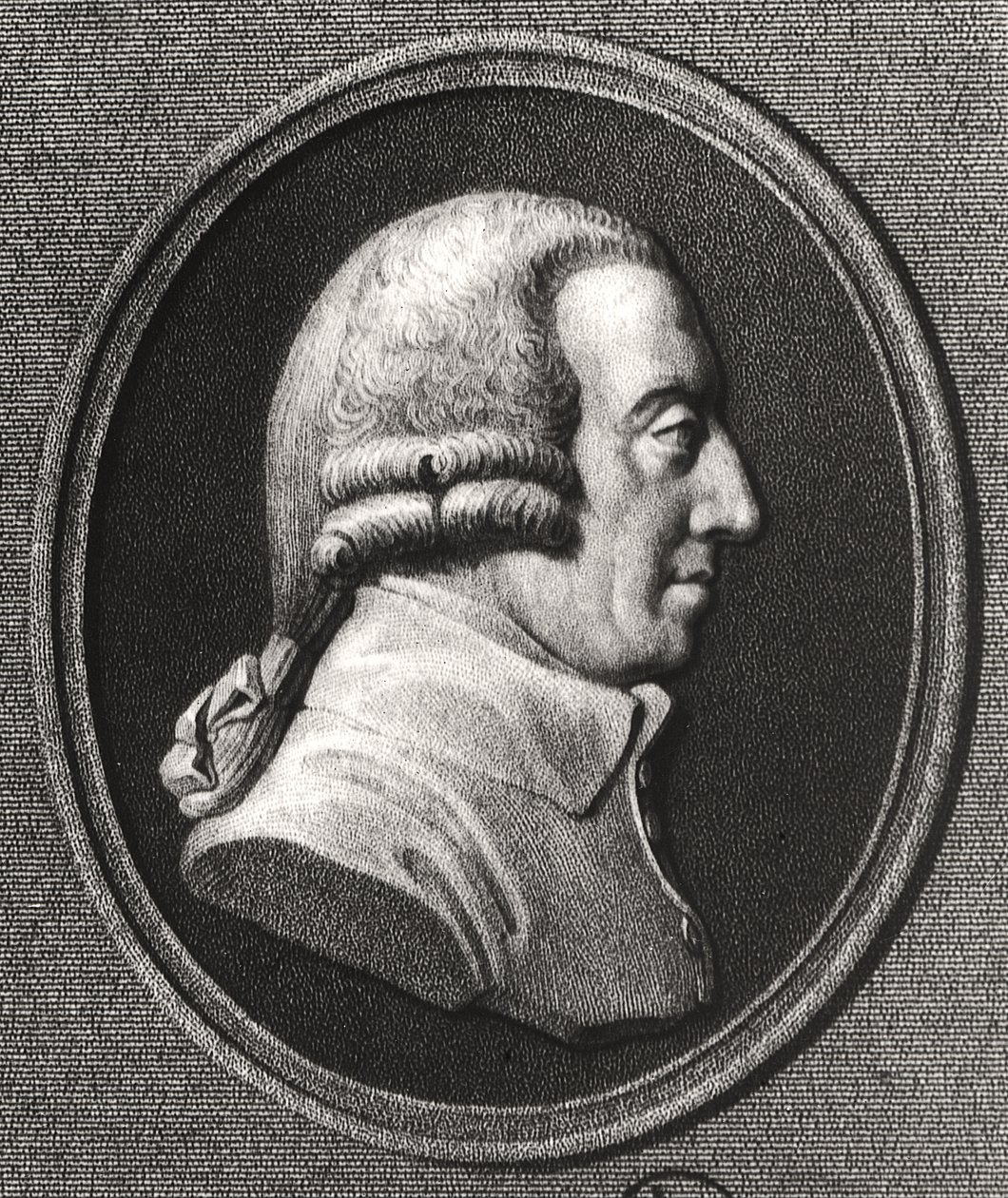 Porträt von einem Medaillon von Adam Smith (1723-90) von William the Younger Holl