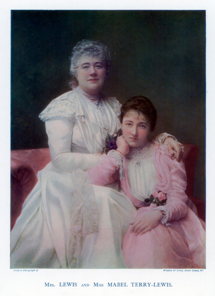Mrs. Lewis Kate Terry und Miss Mabel Terry-Lewis, britische Schauspielerinnen, 1901 von Window and Grove