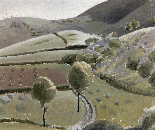 Italienische Landschaft in der Nähe des Lago di Piediluco, ca. 1920-23 von Winifred Knights