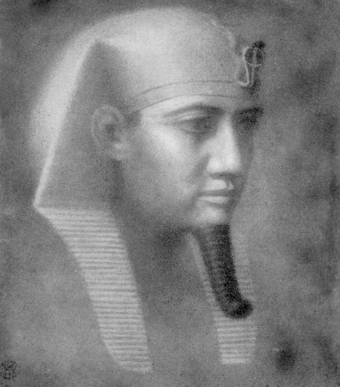 Chephren, altägyptischer Pharao der 4. Dynastie, 26.-25. Jahrhundert v. Chr., 1926 von Winifred Mabel Brunton