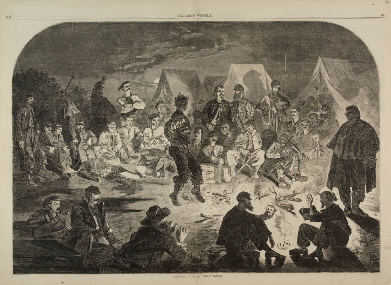 Ein Biwakfeuer am Potomac, aus Harper