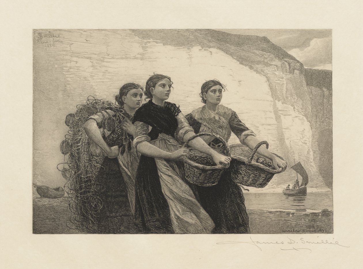 Eine Stimme von den Klippen, graviert von James David Smillie von Winslow Homer