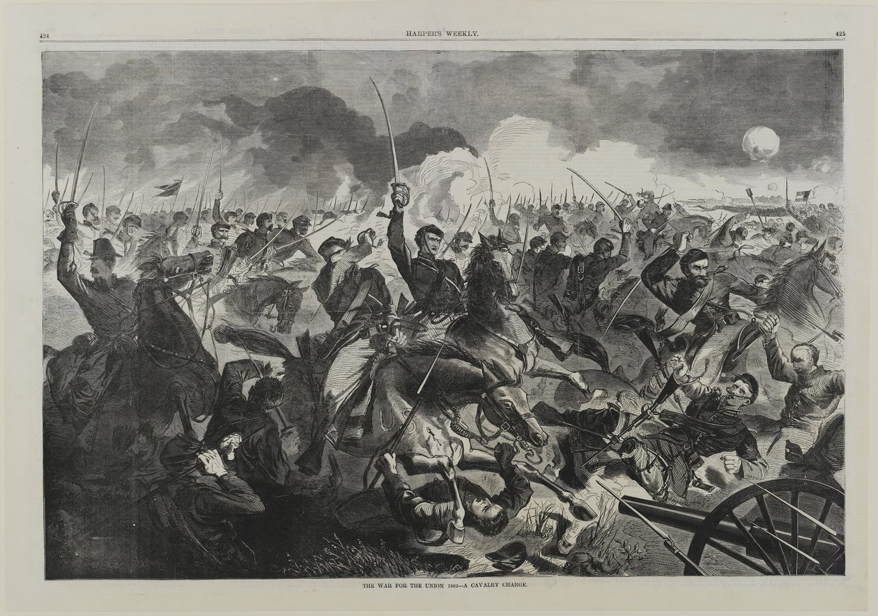 Ein Krieg für die Union 1862 - Ein Kavallerieangriff von Winslow Homer