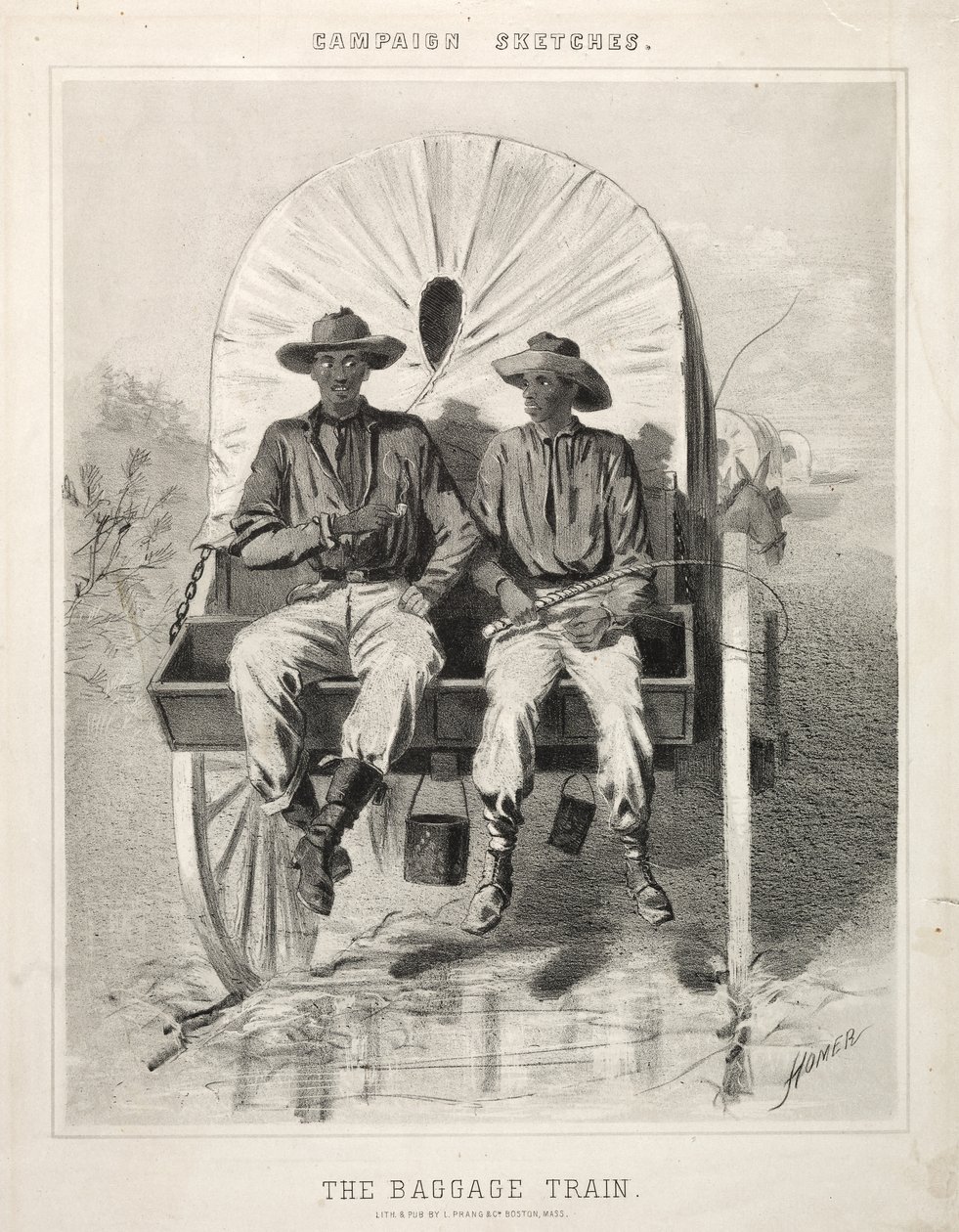 Kampagnenskizzen: Der Gepäckzug, 1863 von Winslow Homer