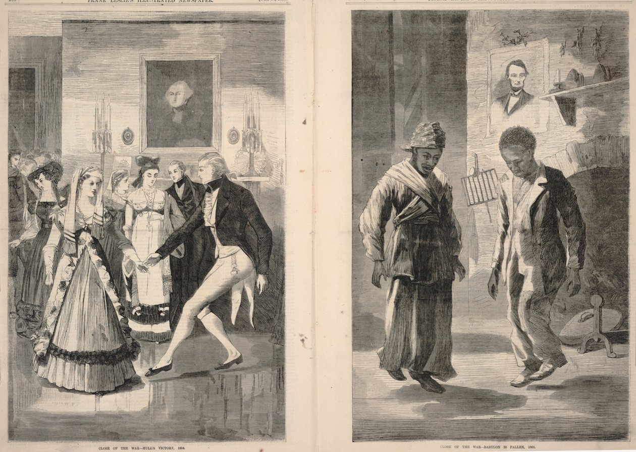 Ende des Krieges--Hulls Sieg, 1814/Ende des Krieges--Babylon ist gefallen, 1865, aus Frank Leslie