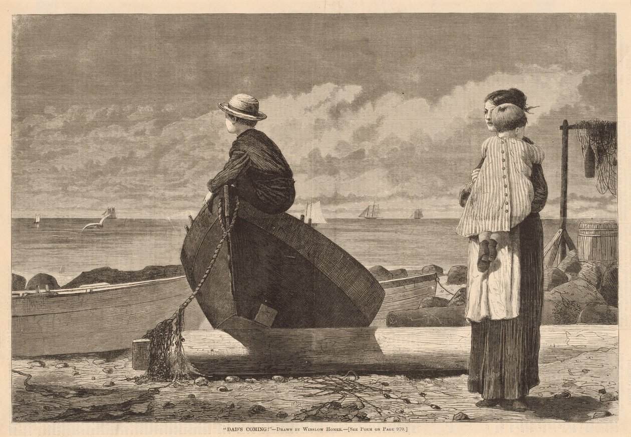 Papa kommt!, veröffentlicht 1873 von Winslow Homer