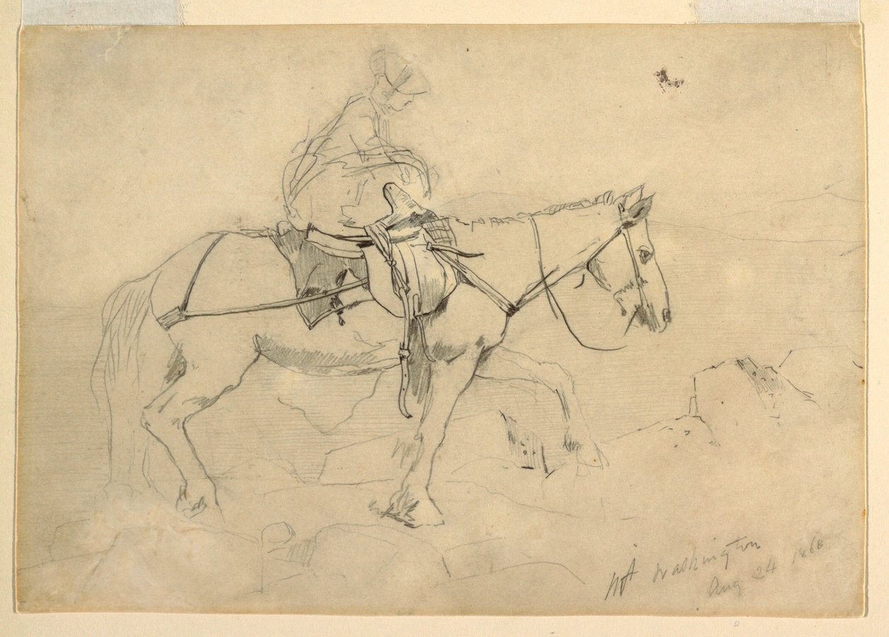 Studie für "Reitweg, Weiße Berge", 24. August 1868 von Winslow Homer