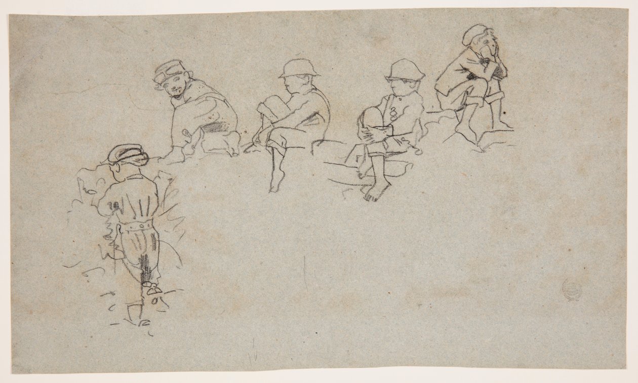 Fünf Skizzen von Jungen von Winslow Homer