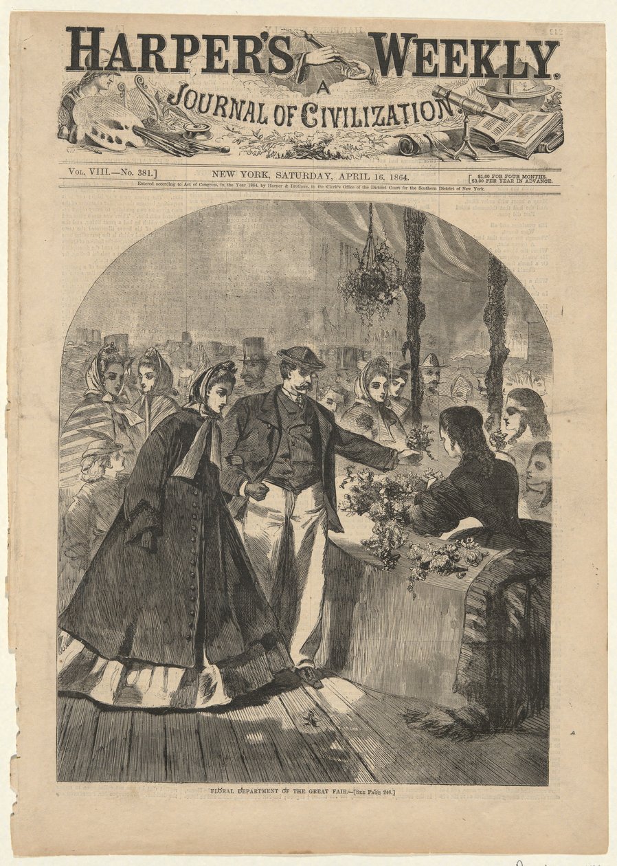 Blumenabteilung der großen Messe, aus Harper von Winslow Homer