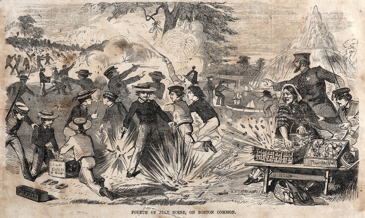 Vierter Juli Szene, auf dem Boston Common von Winslow Homer