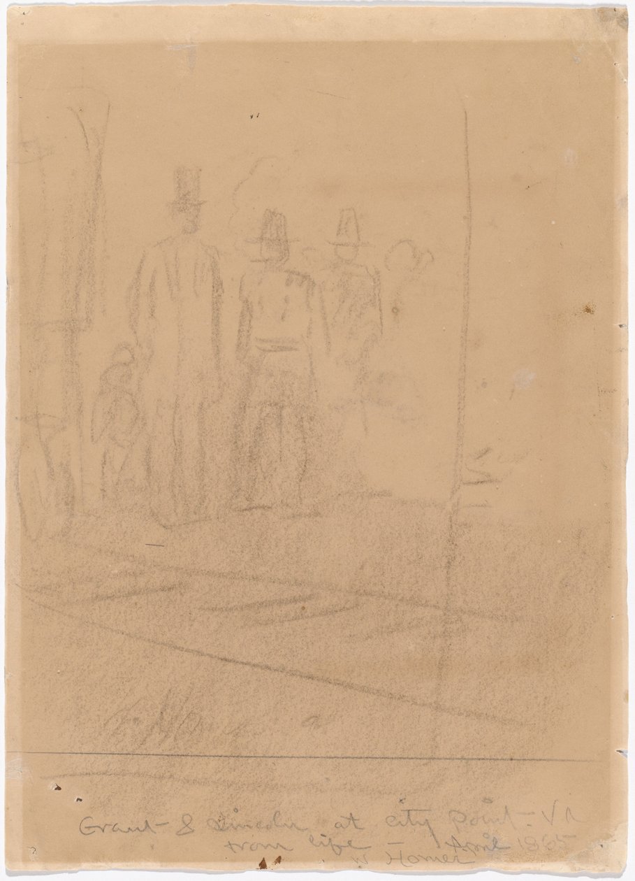 Grant und Lincoln in City Point, Virginia von Winslow Homer