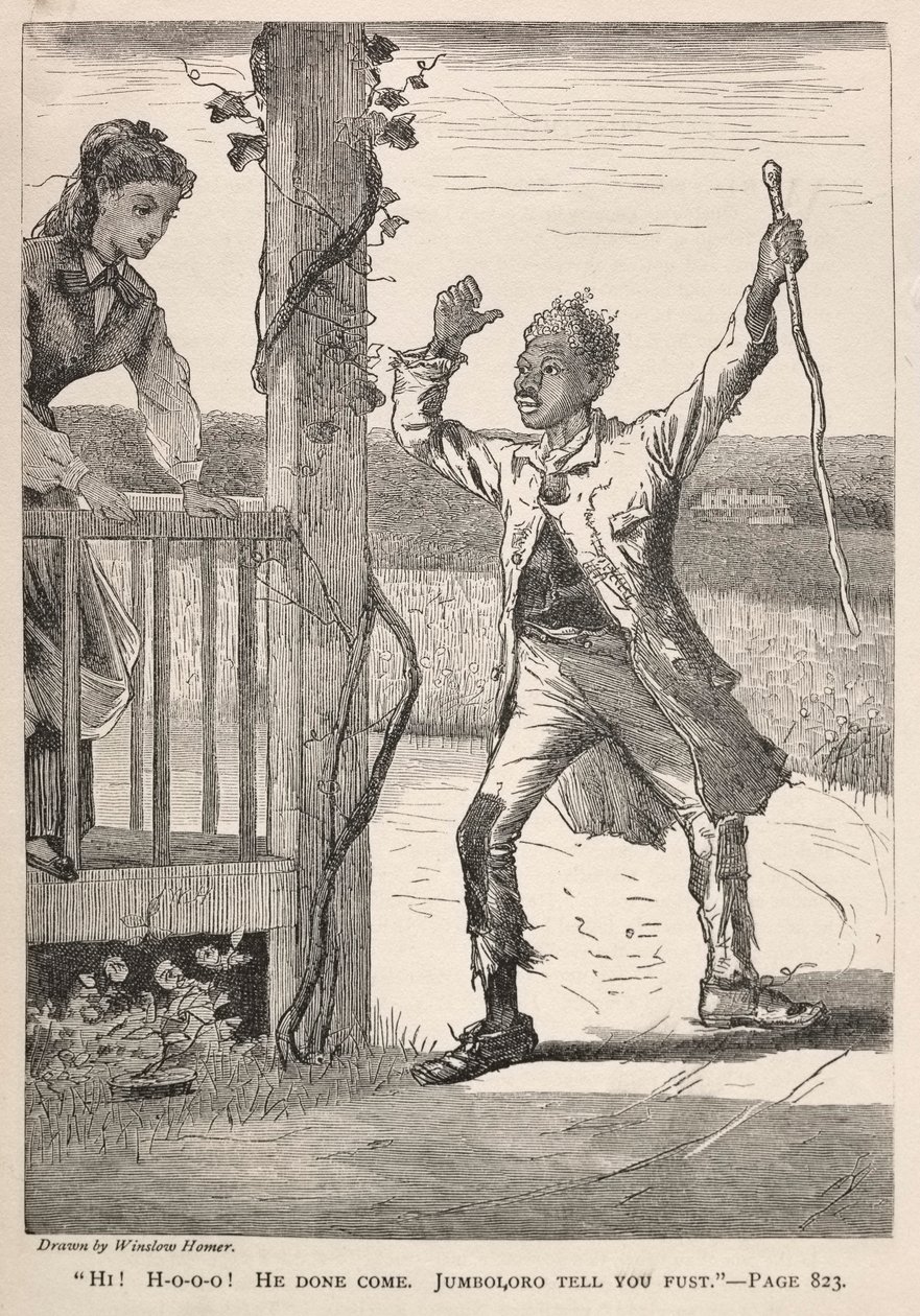 "Hi! H-O-O-O! Er ist gekommen. Jumboloro sagt es dir zuerst." von Winslow Homer