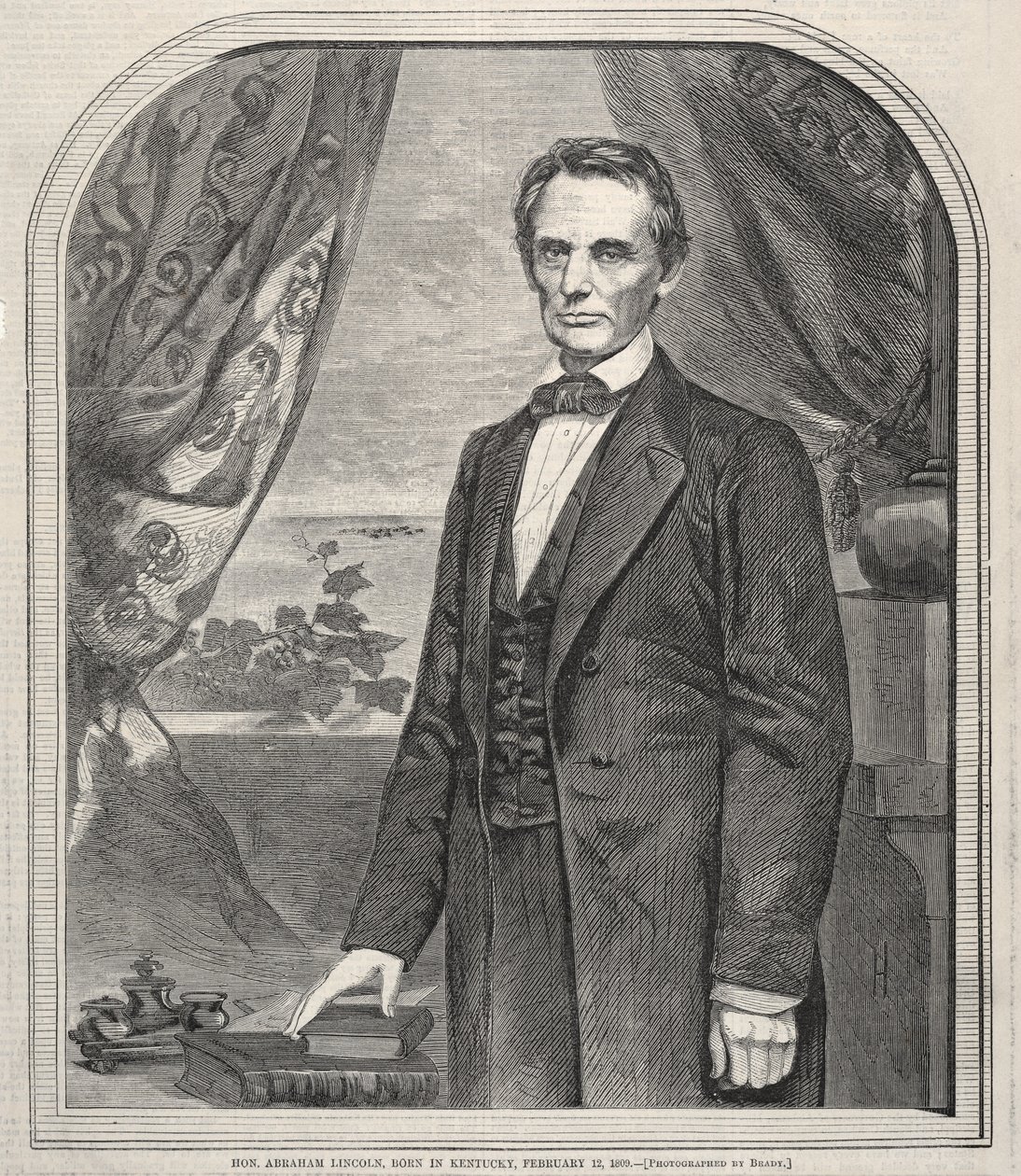 Hon. Abraham Lincoln, geboren in Kentucky, 12. Februar 1809, 1860 von Winslow Homer