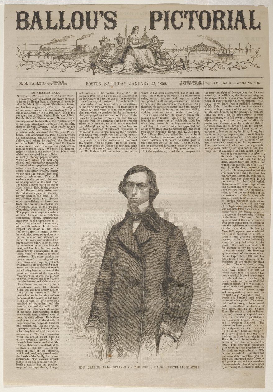 Hon. Charles Hale, Sprecher des Hauses, Massachusetts Legislature von Winslow Homer