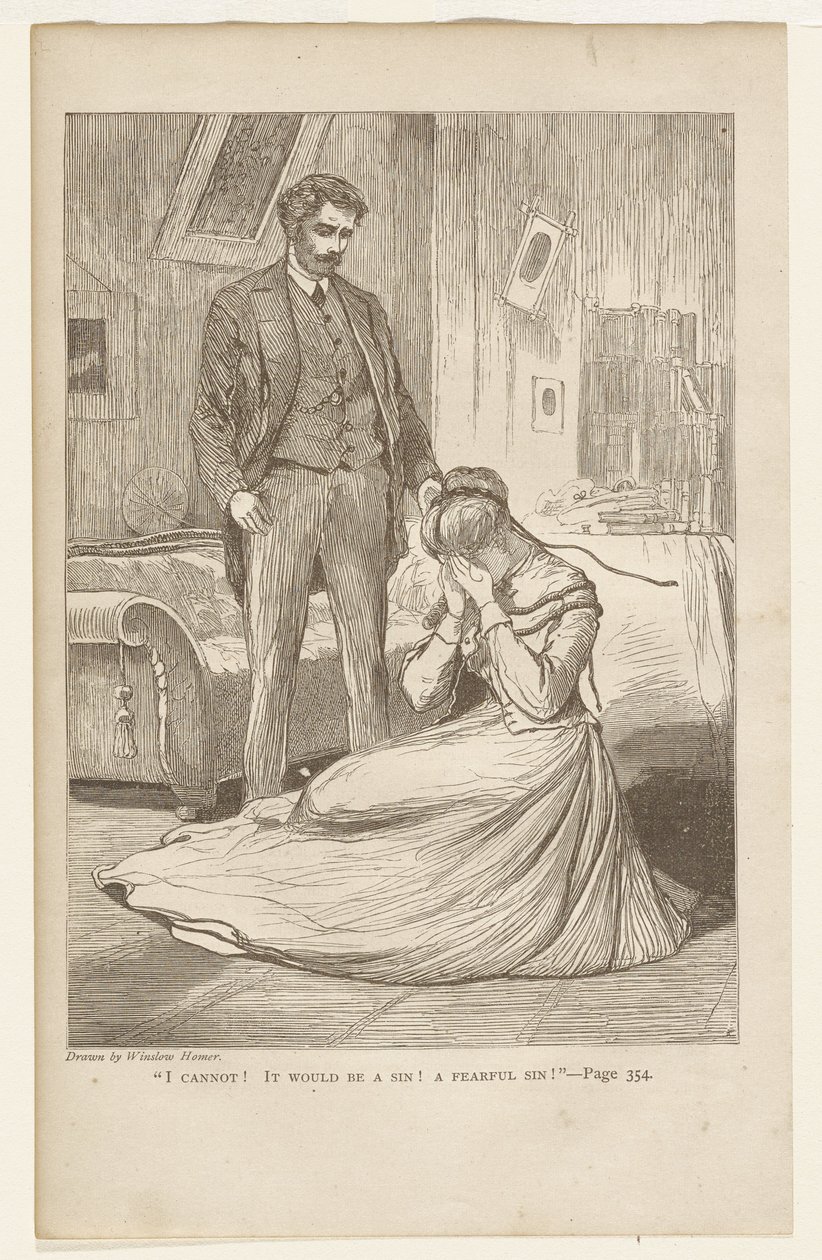 Ich kann nicht! Es wäre eine Sünde! Eine furchtbare Sünde! von Winslow Homer