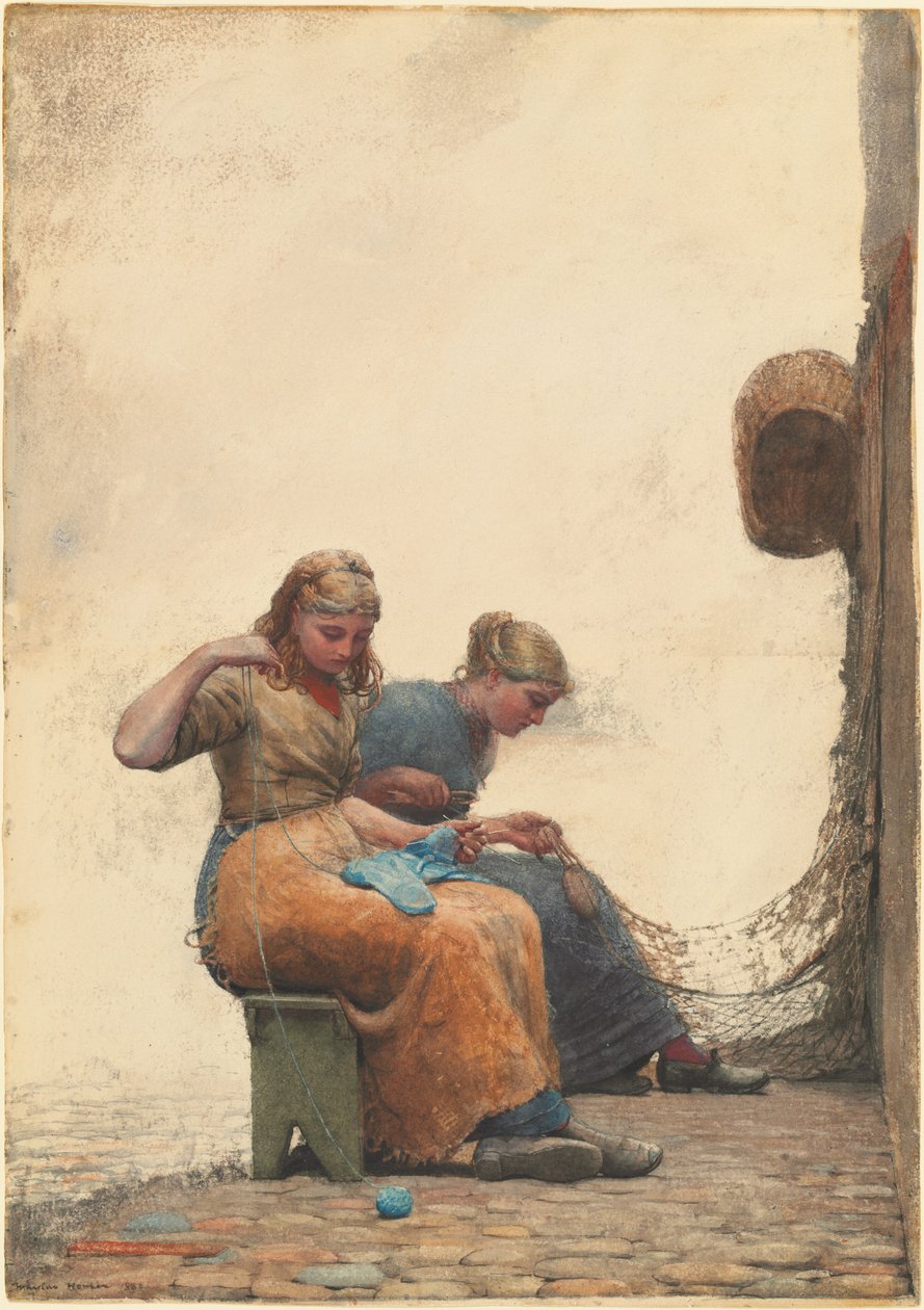 Netze flicken von Winslow Homer