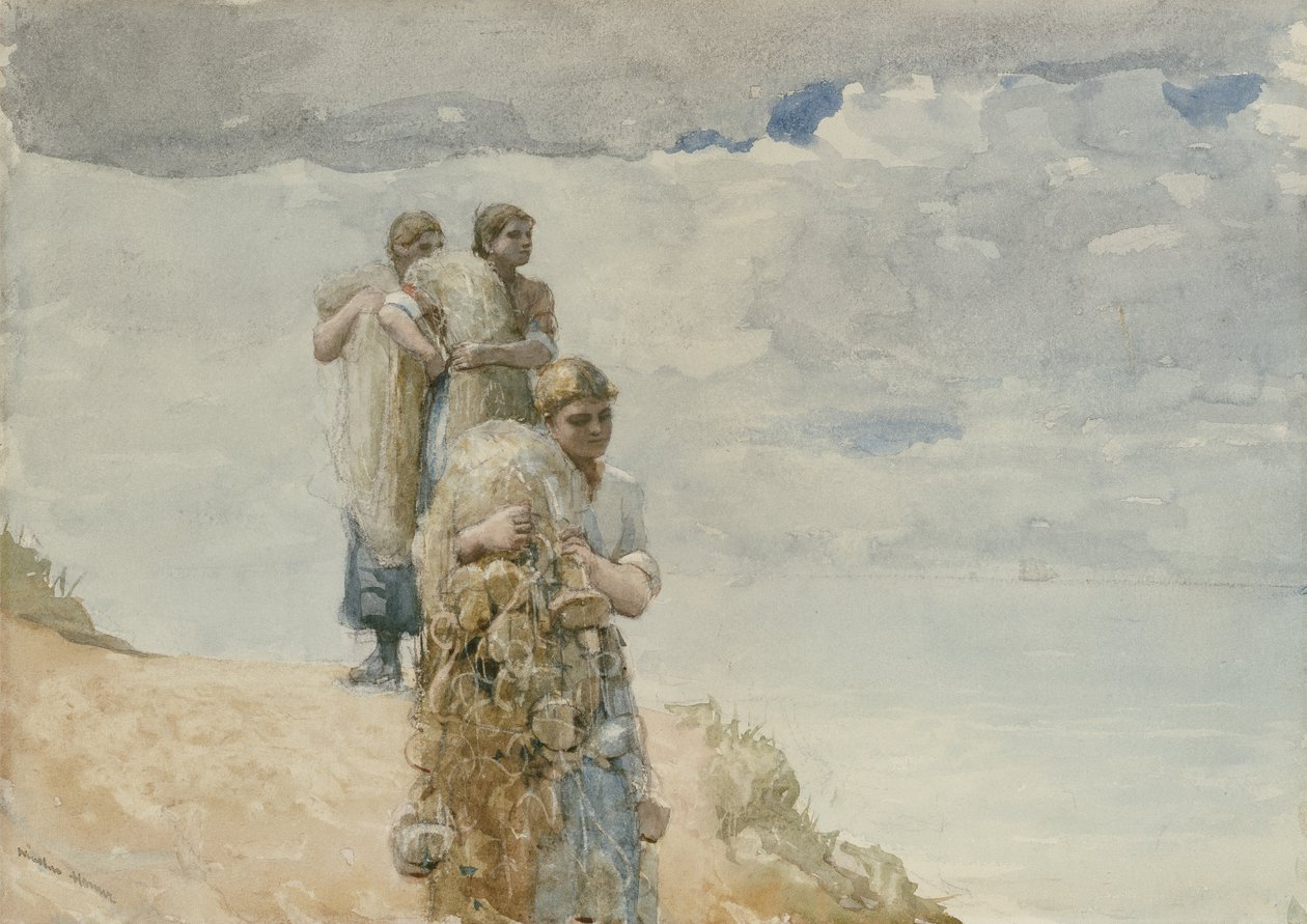 Auf der Klippe, Cullercoats, ca. 1881-82 von Winslow Homer
