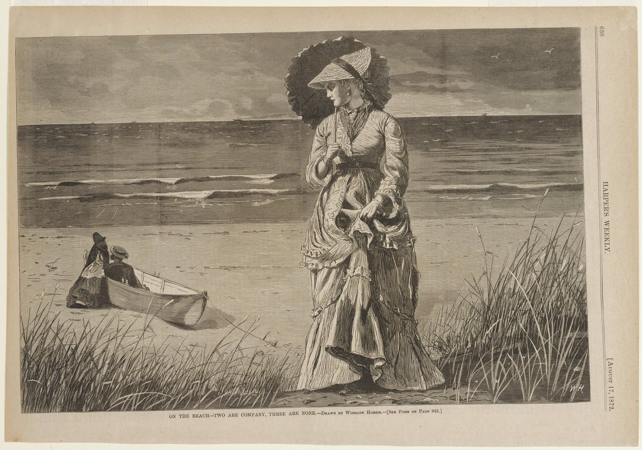 Am Strand - Zwei sind Gesellschaft, drei sind keiner von Winslow Homer
