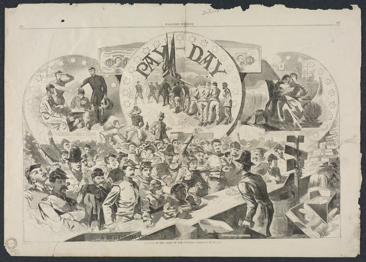 Zahltag in der Armee des Potomac von Winslow Homer